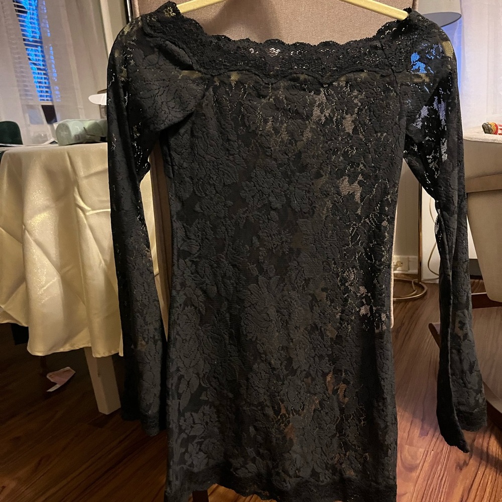 Victoria's Secret Black Lace Top